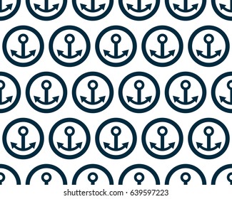 Anchor pattern , seamless background , Summer concept , vector.