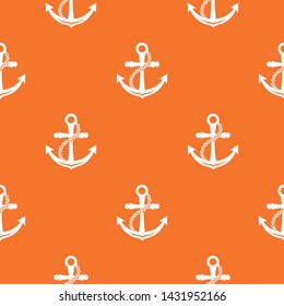 Anchor pattern vector orange for any web design best