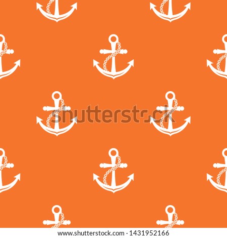 Anchor pattern vector orange for any web design best