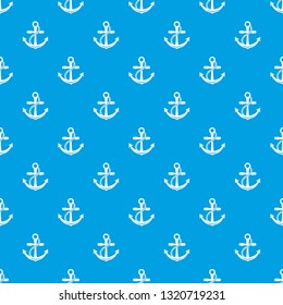 Anchor pattern vector seamless blue repeat for any use