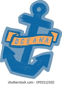 Anchor patterned vector print design