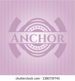 Anchor pink emblem. Vintage.