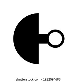 Icono negro de punto de anclaje, Ilustración vectorial, Aislar en etiqueta de fondo blanco. EPS10