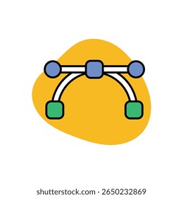 Anchor Point Icon vector stock illustration