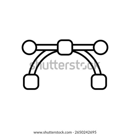 Anchor Point Icon vector stock illustration