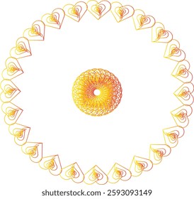 An Anchor Point Love Mandala design is a symmetrical, intricate pattern that combines the symbolism of an anchor, love, and mandala art.Anchor point love mandala White background. 