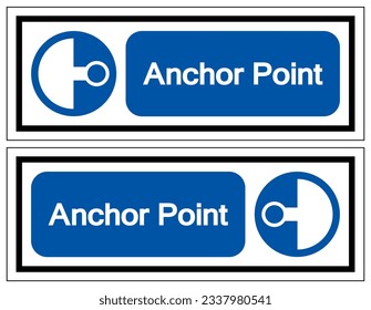 Symbol für Ankerpunkt, Vektorgrafik, einzeln auf weißem Hintergrund. EPS10
