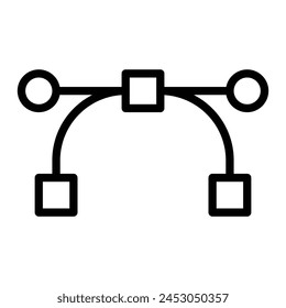 Anchor Point Vector Line Icon Design