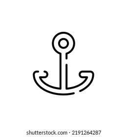 Plantilla de logotipo de Ilustración de Icono de línea con puntos de puerto, delimitador. Idóneo Para Muchos Fines.