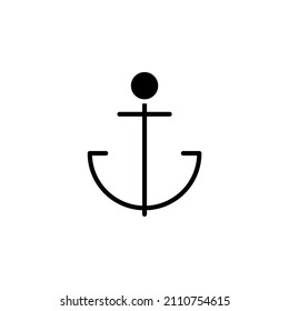Anchor, Port Solid Vector Icon Design Concept, Suitable For Any Purposes.