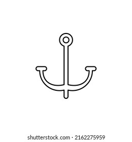 Anchor, Port Thin Line Icon Vector Illustration Logo Template. Suitable For Many Purposes.
