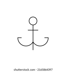 Anchor, Port Thin Line Icon Vector Illustration Logo Template. Suitable For Many Purposes.