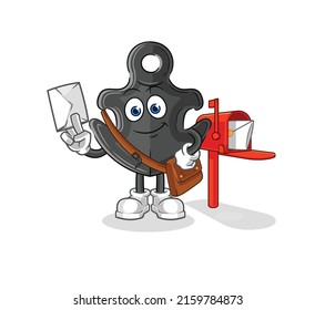 der Anker-Postman-Vektor. Zeichentrickfigur