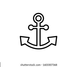 Anchor premium line icon. Simple high quality pictogram. Modern outline style icons. Stroke vector illustration on a white background. 