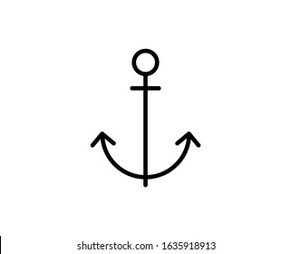 Anchor premium line icon. Simple high quality pictogram. Modern outline style icons. Stroke vector illustration on a white background. 