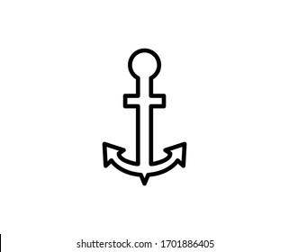Anchor premium line icon. Simple high quality pictogram. Modern outline style icons. Stroke vector illustration on a white background. 
