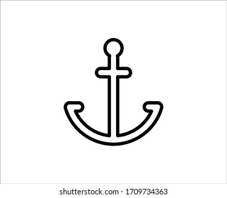 Icono de línea premium de anclaje. Pictograma sencillo de alta calidad. Iconos modernos de estilo de esquema. Dibujo vectorial de trazo en un fondo blanco. 