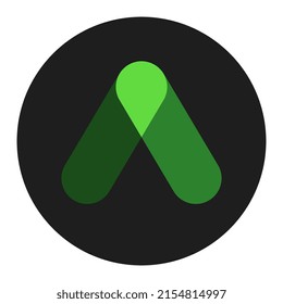 Anchor Protocol ANC token symbol cryptocurrency logo coin icon in circle isolated on white background. Lending and borrowing protocol offering system. Vector illustration.