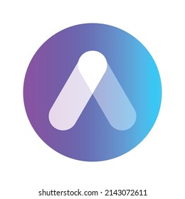 Anchor Protocol Cryptocurrency token icon. ANC token symbol. Cryptocurrency vector icon. Flat Vector illustration - Vector