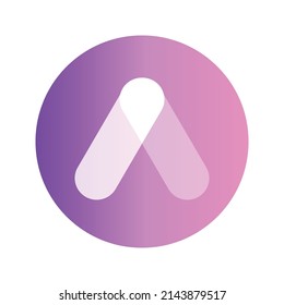 Anchor Protocol Cryptocurrency token icon. ANC token symbol. Cryptocurrency vector icon. Flat Vector illustration - Vector