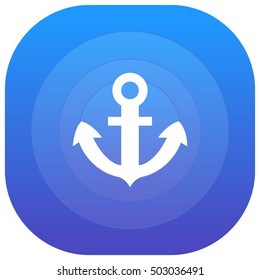 Anchor Purple - blue circular UI/UX App Icon / Logo Design