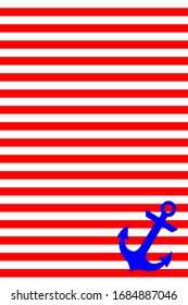 Anchor Red Blue Pattern Vector