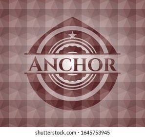 Anchor red seamless geometric emblem.