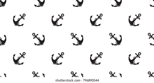 Anchor rope helm Seamless Pattern vector Nautical maritime sea ocean boat isolated wallpaper