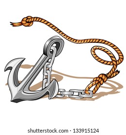 anchor with rope icon