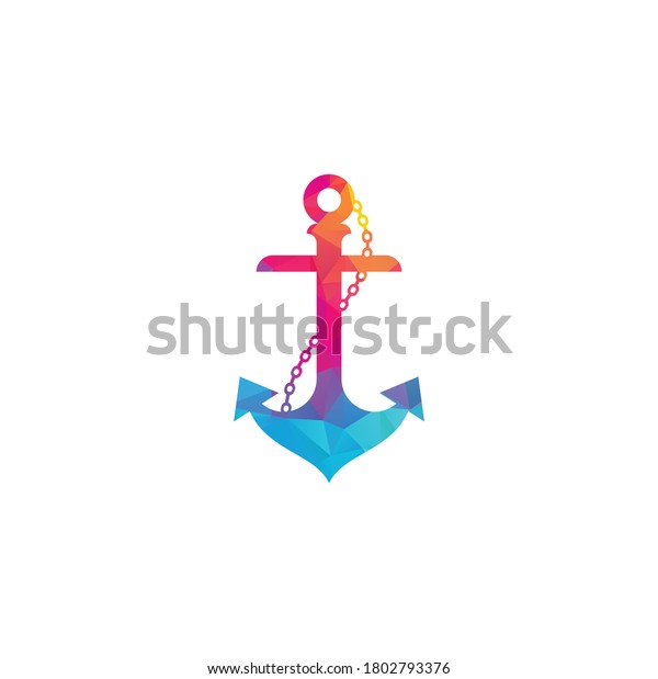 Anchor Rope Logo Design Template Stock Vector (Royalty Free) 1802793376