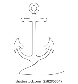 Anchor with Rope – A Symbol of Strength, Stability, and Adventure