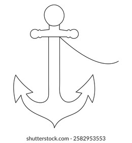 Anchor with Rope – A Symbol of Strength, Stability, and Adventure