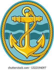 Anchor and rope vector