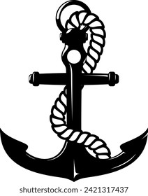 anchor and Rope vector file logo design