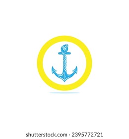 Un ancla con el logotipo de forma redonda