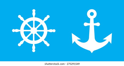 Anchor and Rudder icon 