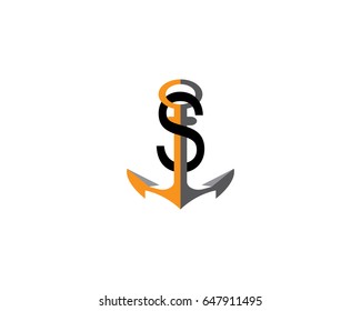 Anchor With S Letter Logo 