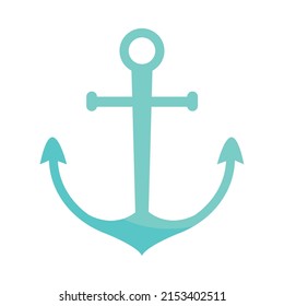 anchor sailor icon flat isolated