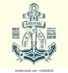 Anchor Sailor T-shirt Graphic Design