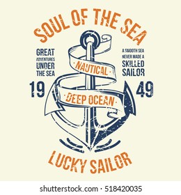 Anchor Sailor T-shirt Graphic Design