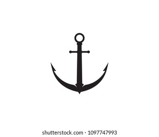 Anchor Sea Icon Logo Template Vector Stock Vector (Royalty Free ...