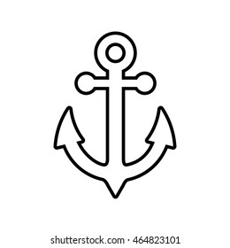 anchor sea lifestyle nautical icon. Isolated and flat illustration. Vector graphic