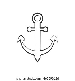 anchor sea lifestyle nautical marine  icon. Isolated and flat illustration. Vector graphic