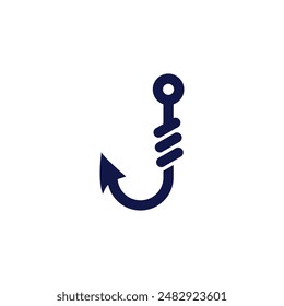 Anchor Sea Simple Logo Design Vector