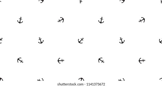 Anchor seamless boat vector helm pattern scarf isolated maritime Nautical sea ocean tile background repeat wallpaper