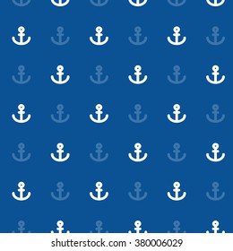 Anchor seamless pattern. Baby boy marine theme. Baby pattern. Blue background
