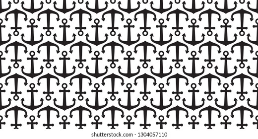 Anchor seamless pattern boat vector isolated pirate helm Nautical maritime ocean sea repeat wallpaper tile background illustration