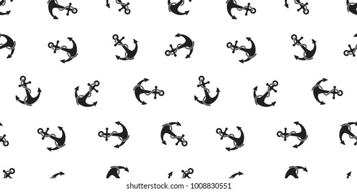 Anchor Seamless Pattern helm vector Nautical maritime sea ocean boat isolated wallpaper background
