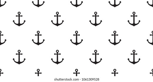 Anchor Seamless Pattern helm vector Nautical maritime isolated sea ocean boat background wallpaper