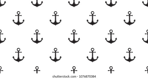 Anchor Seamless Pattern helm vector chain Nautical maritime tropical boat background isolated wallpaper